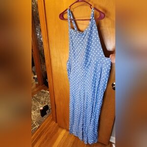 Torrid Blue Polka Dot Jumpsuit